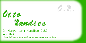 otto mandics business card