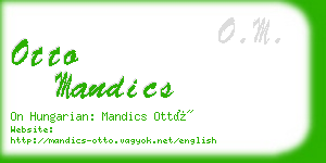 otto mandics business card